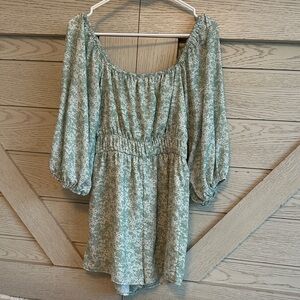 Floral Green Women's Top